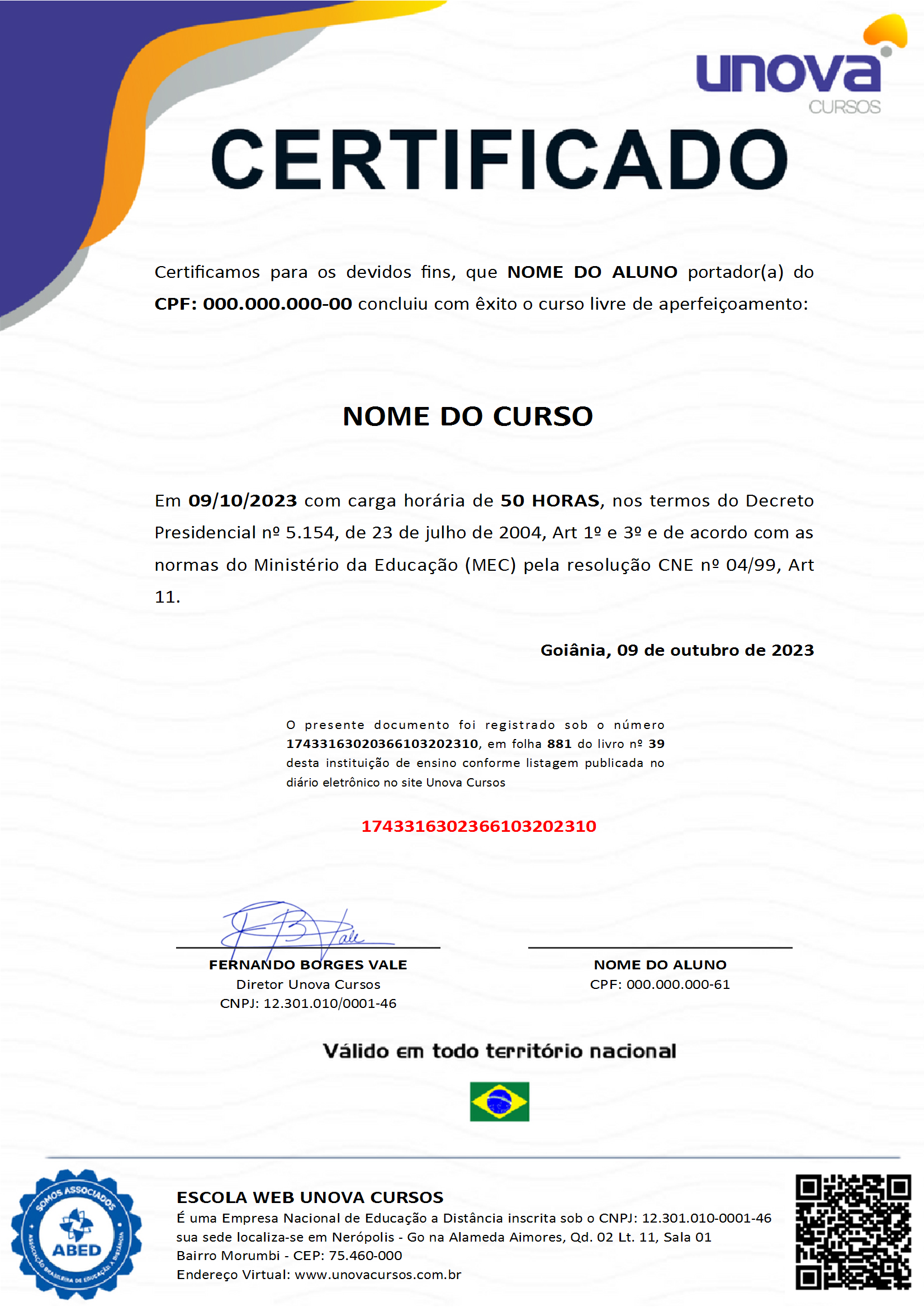 Certificação - Unova Cursos Gratuitos Online